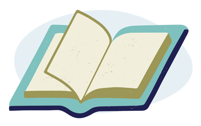 illustration of open book