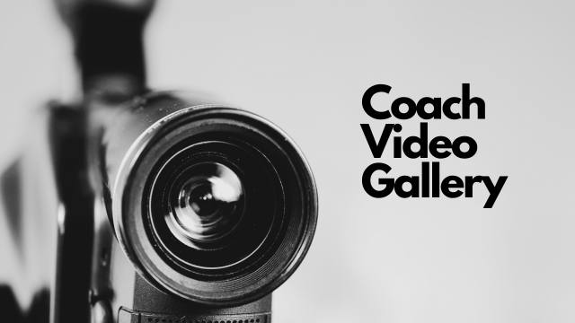 photograph of a video camera with the words "Coach Video Gallery"
